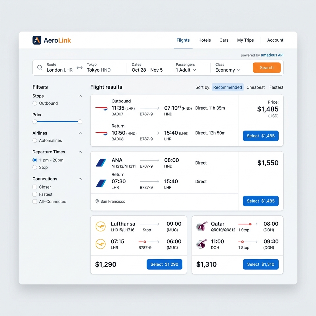 IBE Amadeus Booking Engine